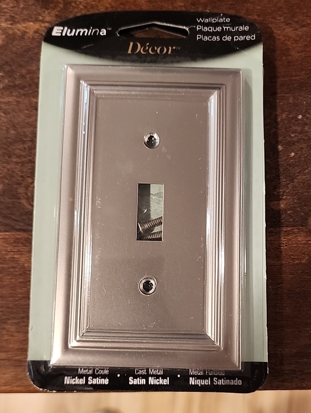 Décor Satin Nickel Wallplate - Silver